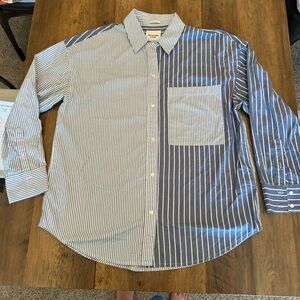 Abercrombie & Fitch Oversized Striped Button Down Size Medium